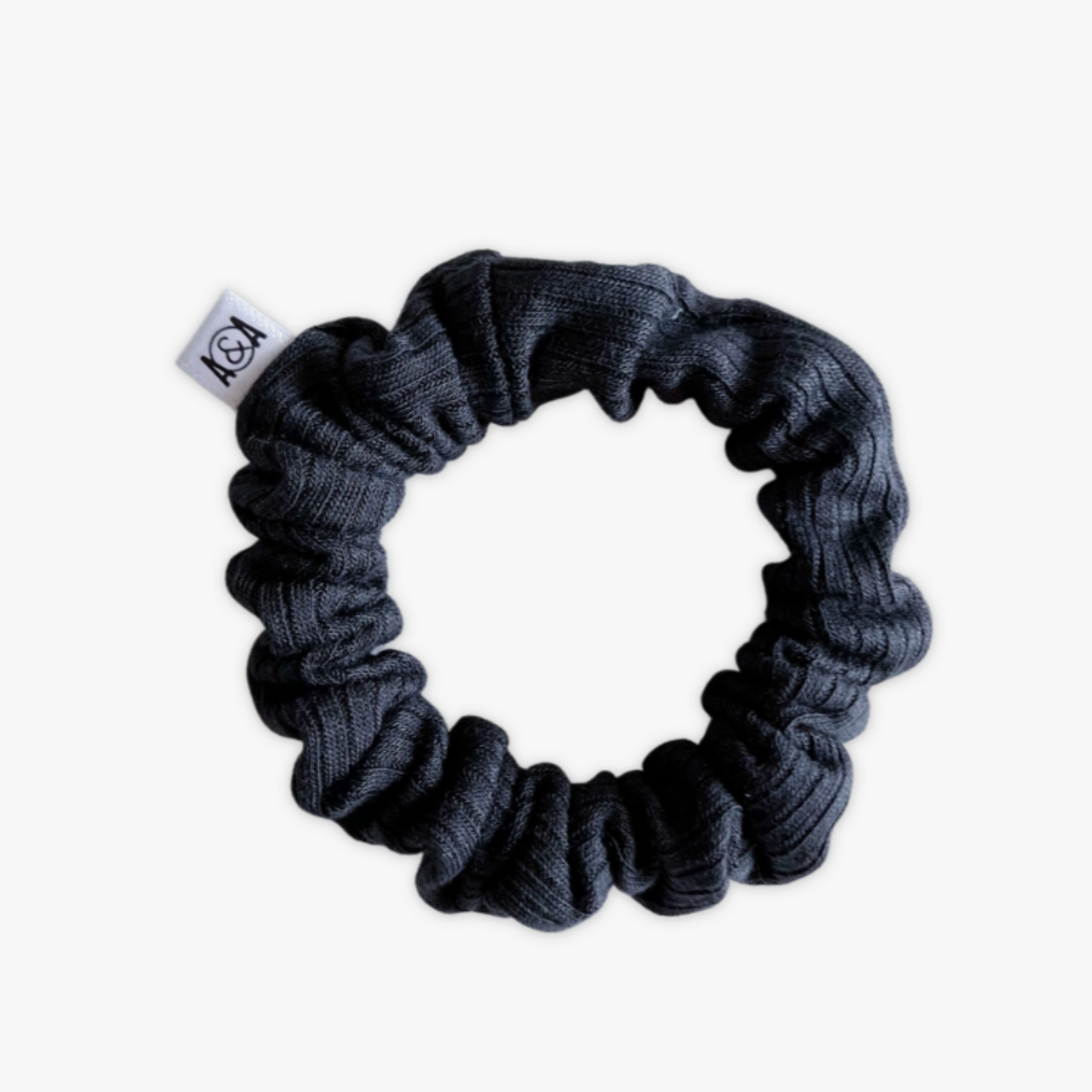 Charcoal Rib Scrunchie