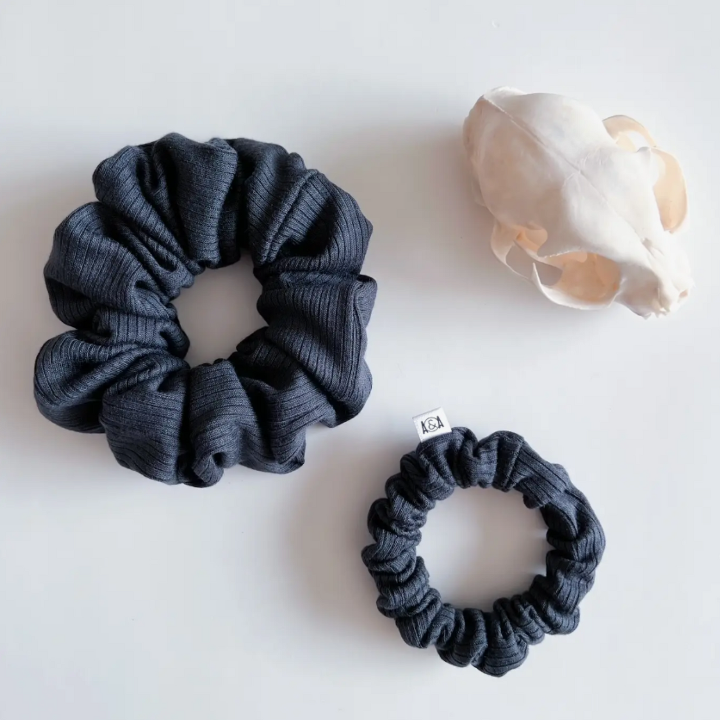 Charcoal Rib Scrunchie