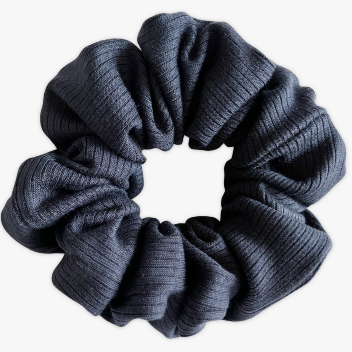 Charcoal Rib Scrunchie