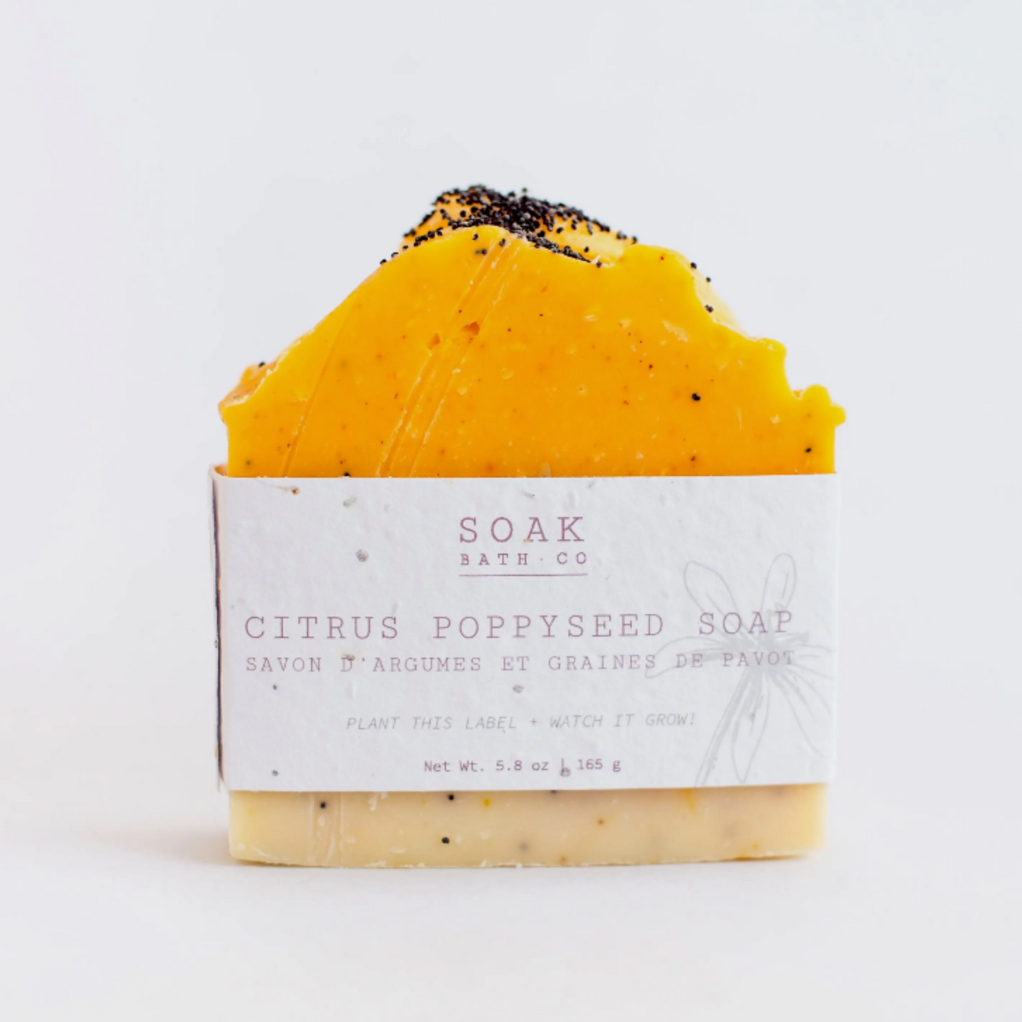 Citrus Poppyseed Soap - Plantable Label