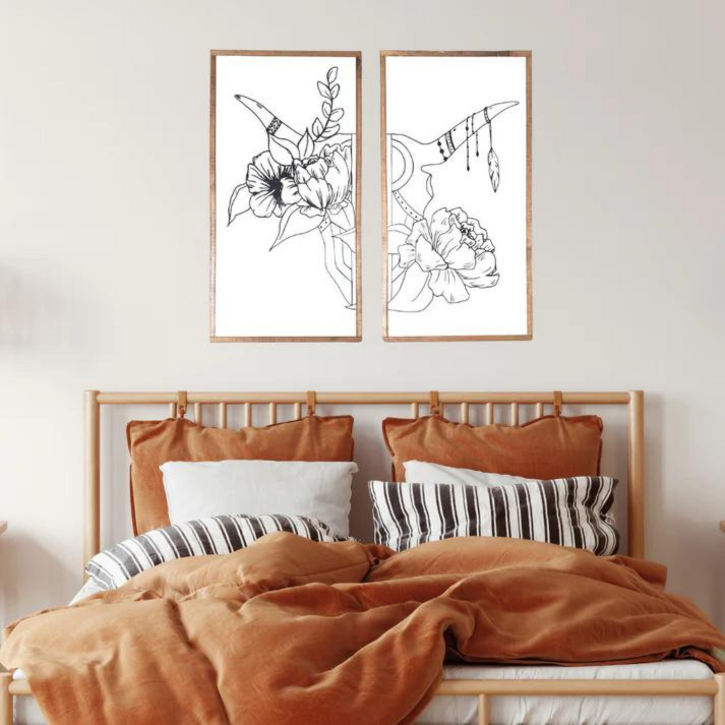 Boho bull sign set