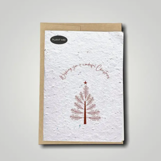 Wishing You a Wonderful Christmas Plantable Greeting Card