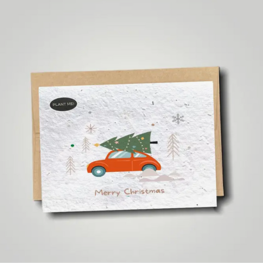 Punch Buggy Christmas Plantable Xmas Card