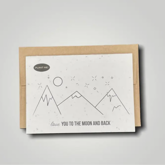 Love You to the Moon & Back Plantable Greeting Card