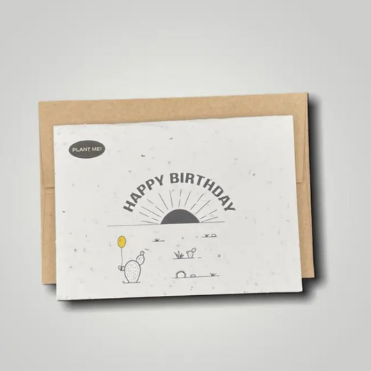 Happy Birthday Cactus - Plantable Greeting Card