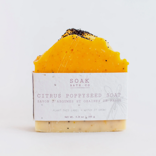 Citrus Poppyseed Soap - Plantable Label