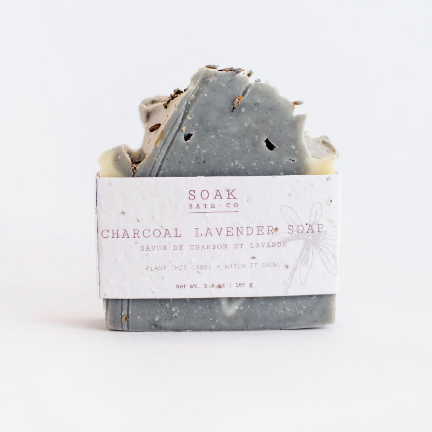 Charcoal Lavender Soap - Plantable Label