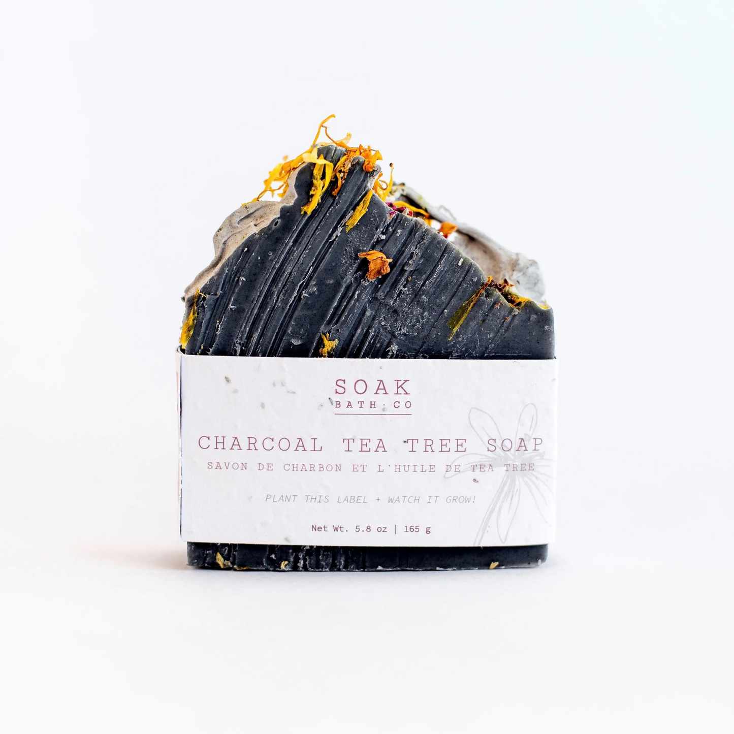 Charcoal Tea Tree Soap - Plantable Label